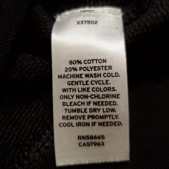 Halogen Eyelet Sleeve Back Keyhole Tie Neck Black Sweatshirt Size Large - Picture 6 of 6